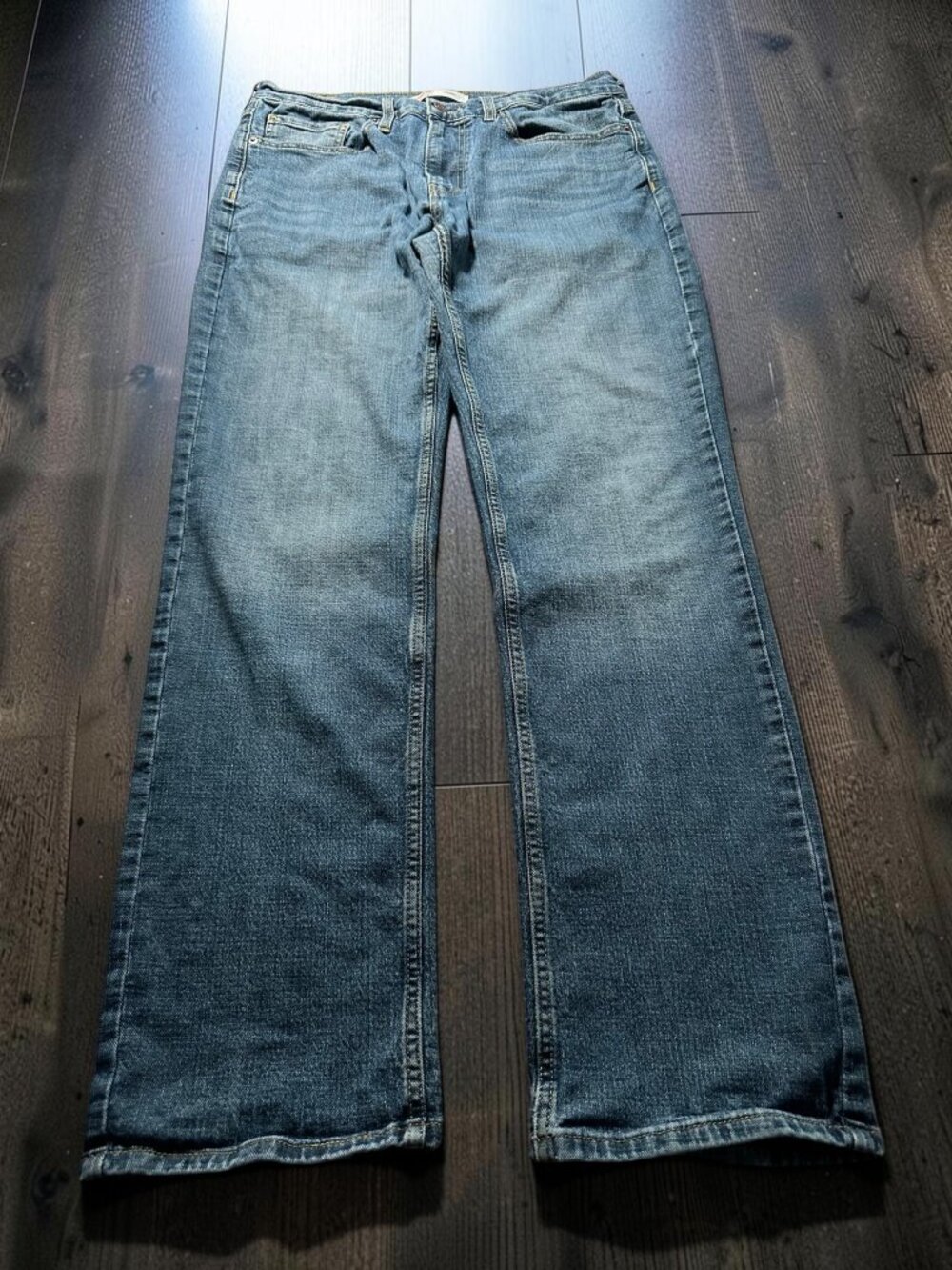Signature Levi Strauss Men’s Straight Leg Jeans 32x32 Medium Wash Stretch Denim